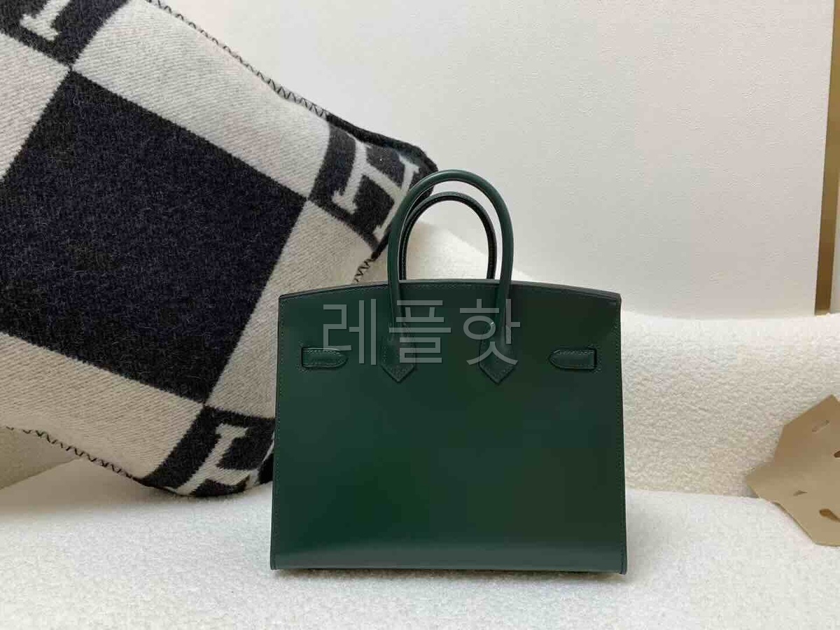 Hermès Birkin 25 Box Vert Fonce x Palladium Hardware