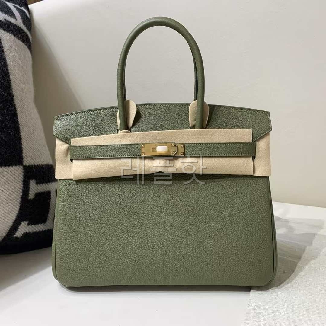 Hermès Birkin 30 Togo 6H Olive Green x Gold Hardware