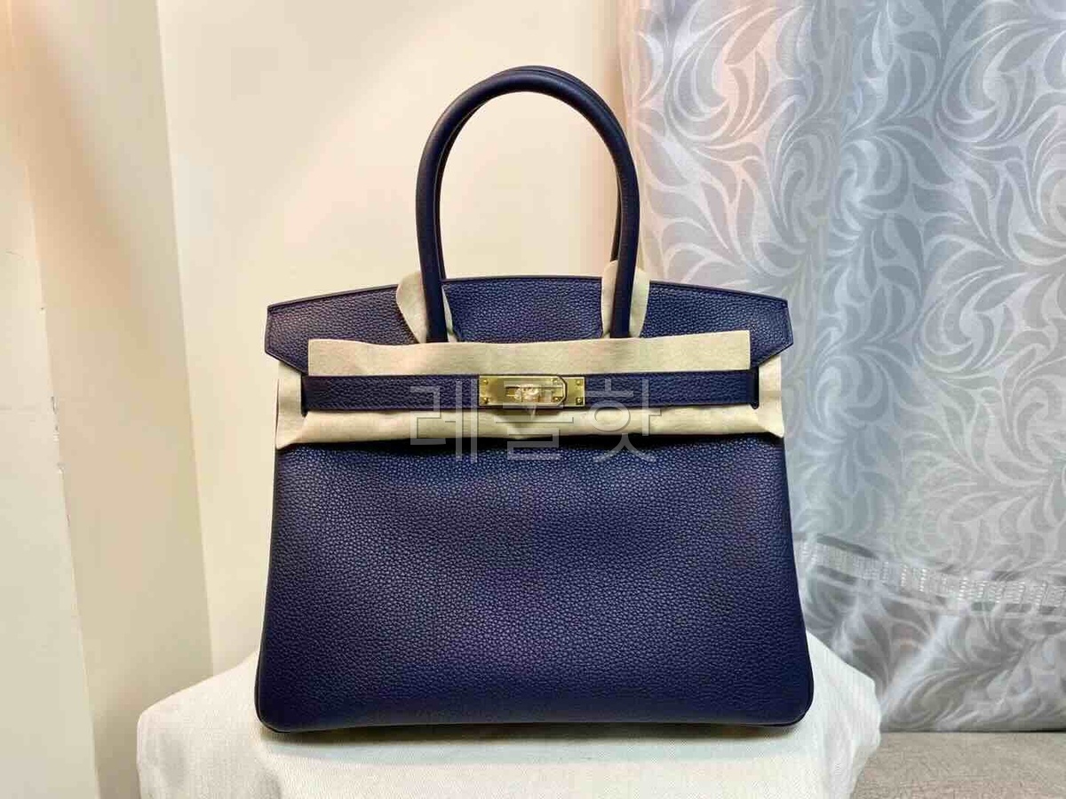 Hermès Birkin30 Togo Bleu Nuit x Gold Hardware