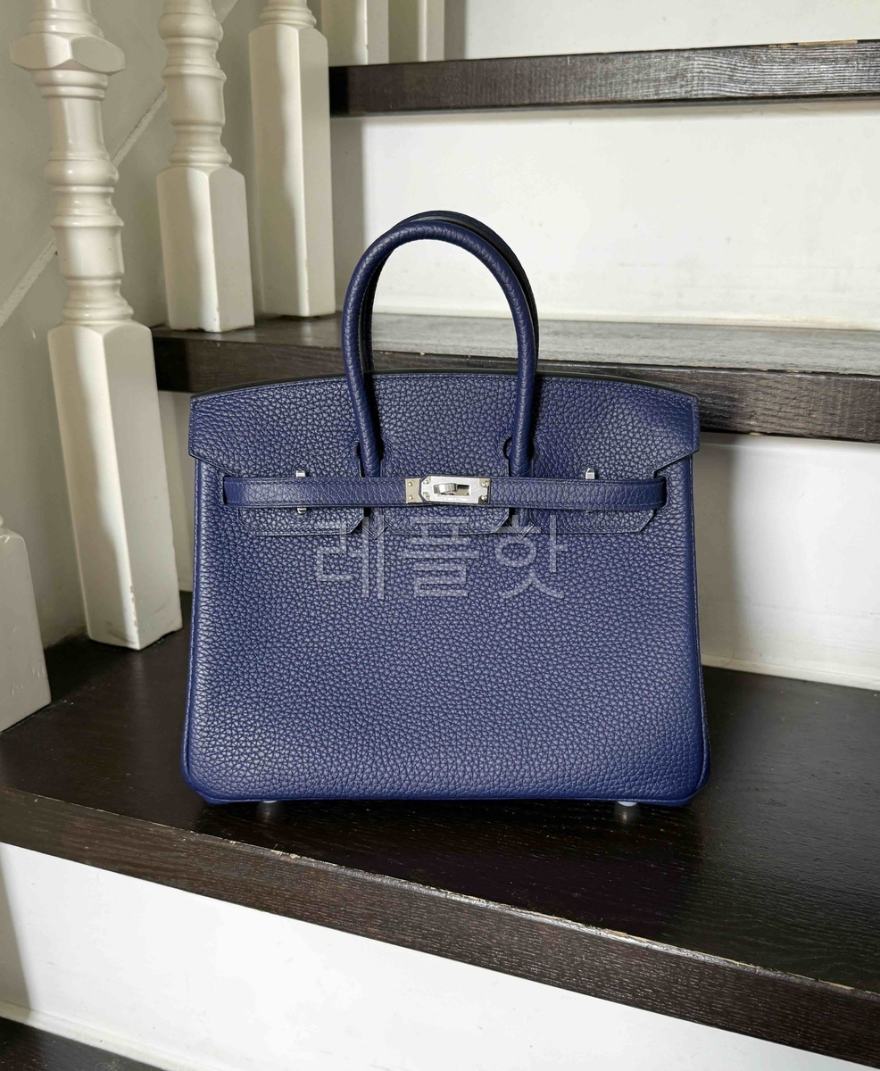 Hermès Birkin 25 Togo Bleu Nuit x Palladium Hardware