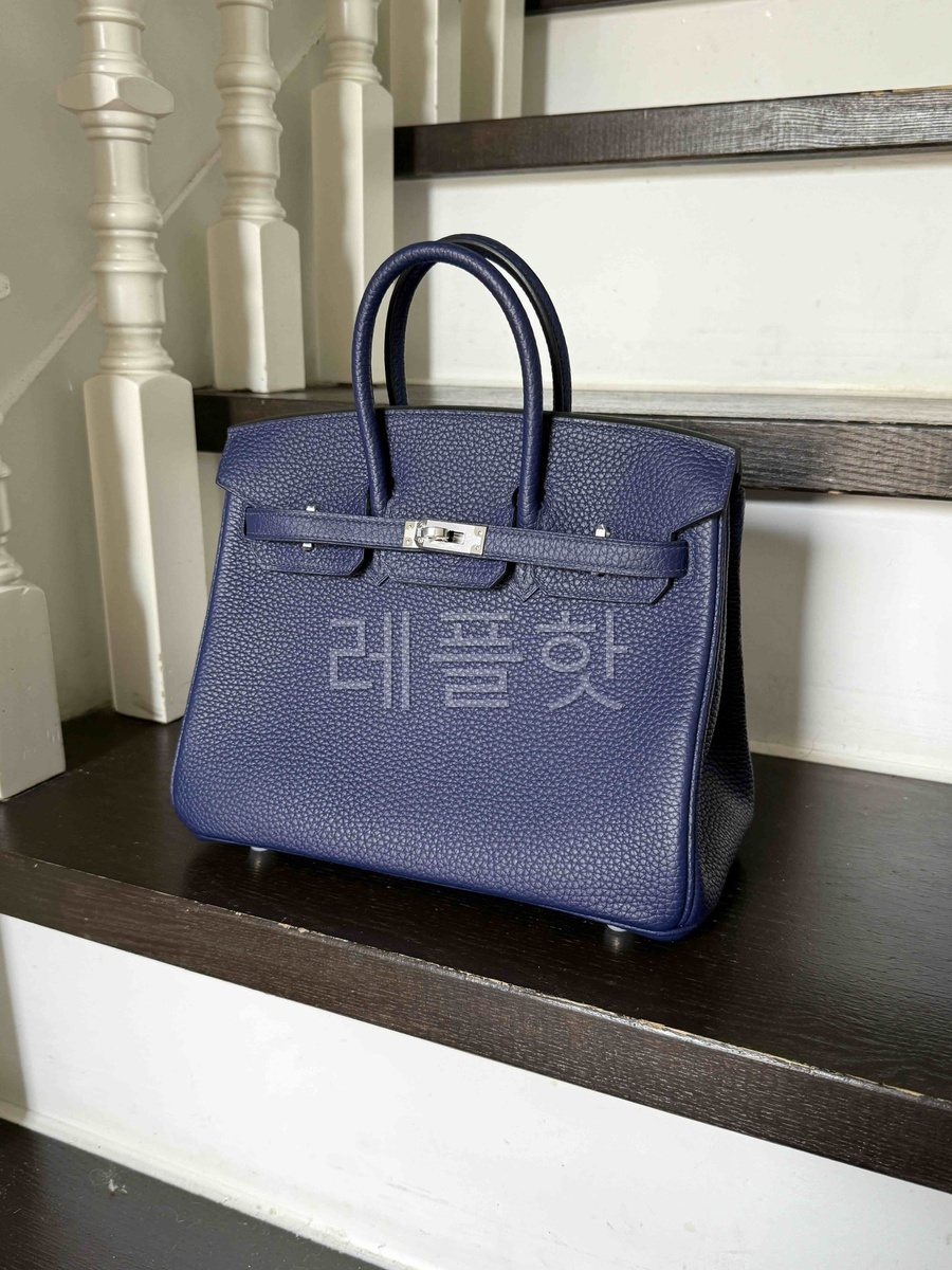 Hermès Birkin 25 Togo Bleu Nuit x Palladium Hardware