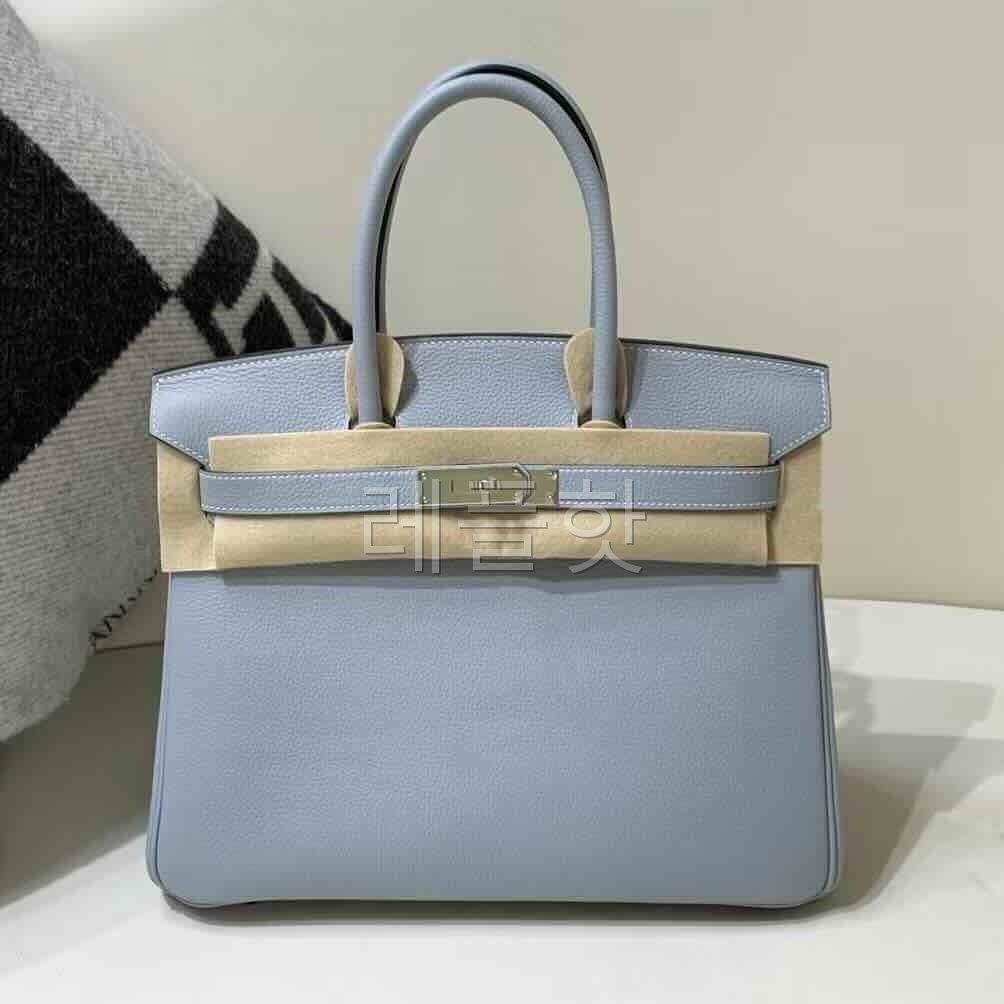 Hermès Birkin 30 Togo Bleu Lin x Palladium Hardware