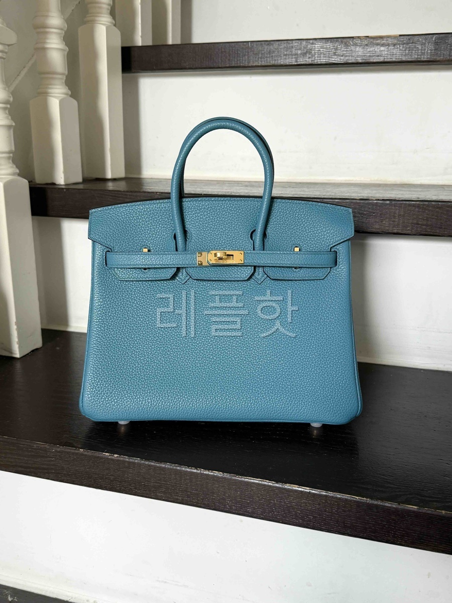 Hermès Birkin25 Togo Blue Cpbalt x Gold Hardware