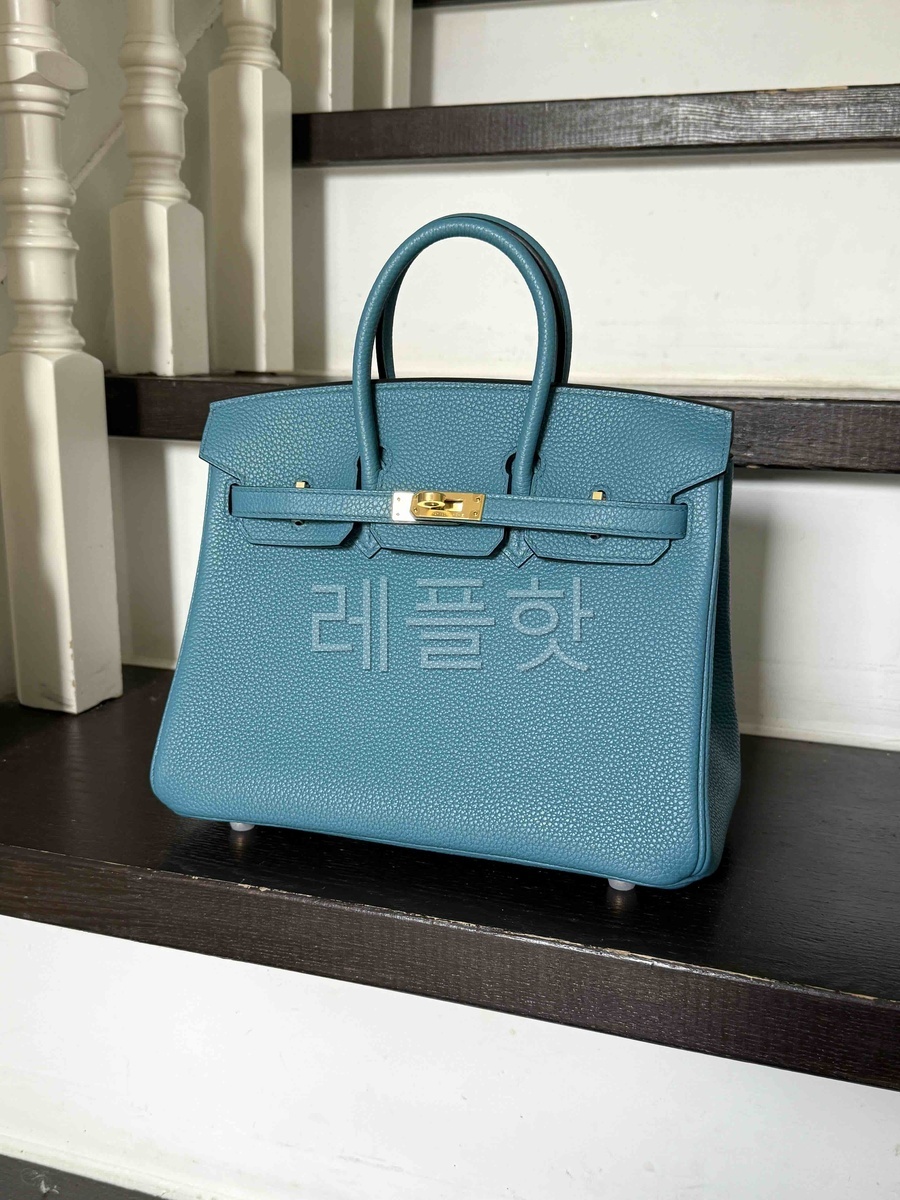 Hermès Birkin25 Togo Blue Cpbalt x Gold Hardware
