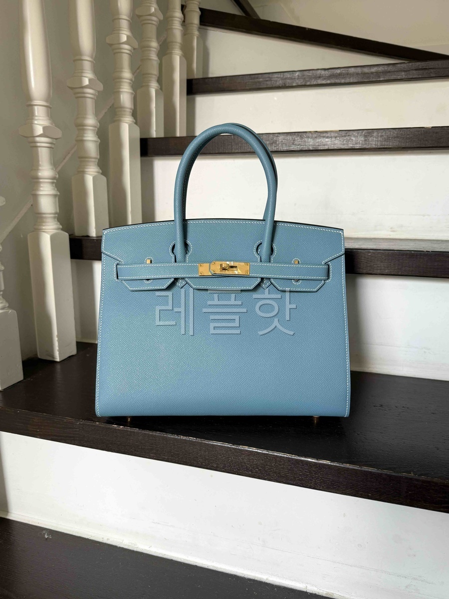 Hermès Birkin30 Epsom Bluejean x Gold Hardware