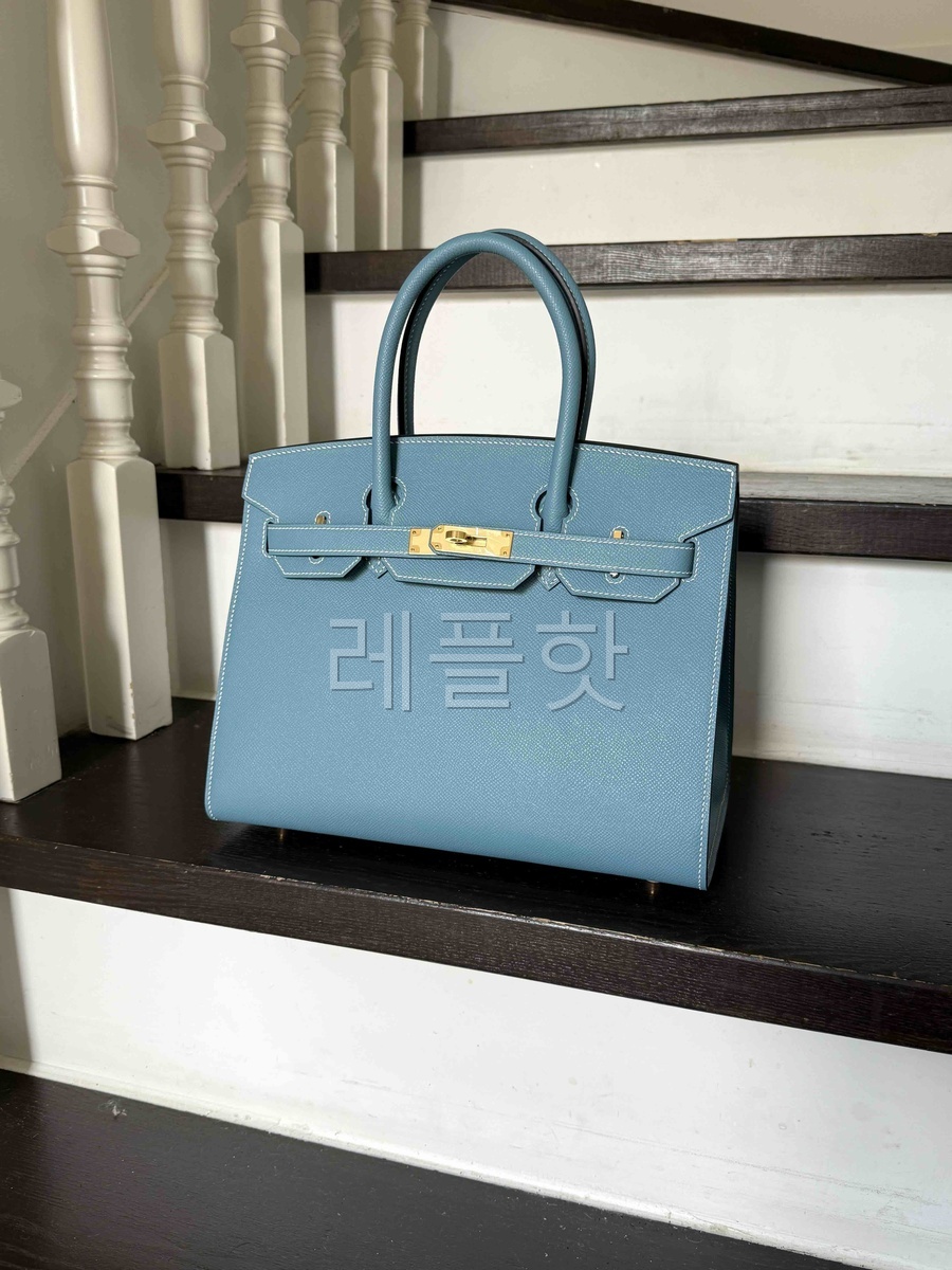 Hermès Birkin30 Epsom Bluejean x Gold Hardware