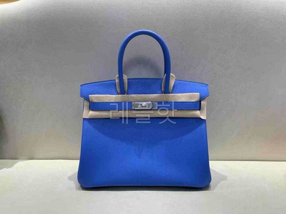Hermès Birkin30 Chevre Bleu Frida x Palladium Hardware