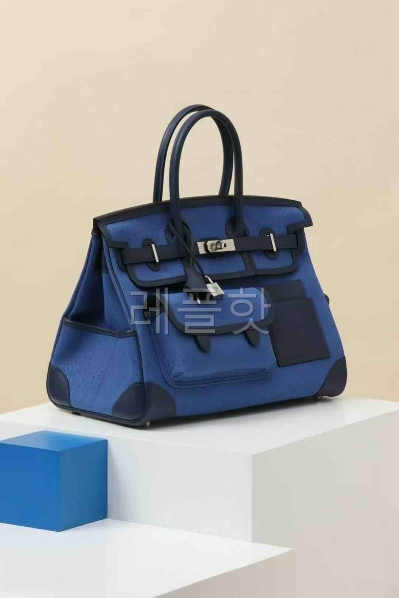 Hermès Birkin 35 Cargo Swift Deep Sea Blue x Palladium Hardware