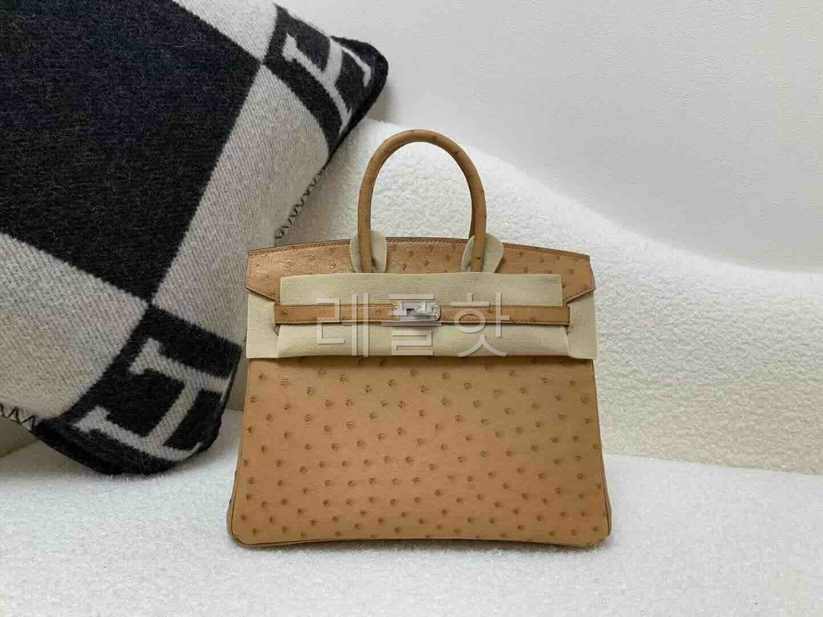 Hermès Birkin 25 Ostrich Gold x Palladium Hardware