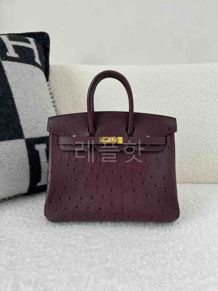 Hermès Birkin 25 Ostrich Gold x Gold Hardware