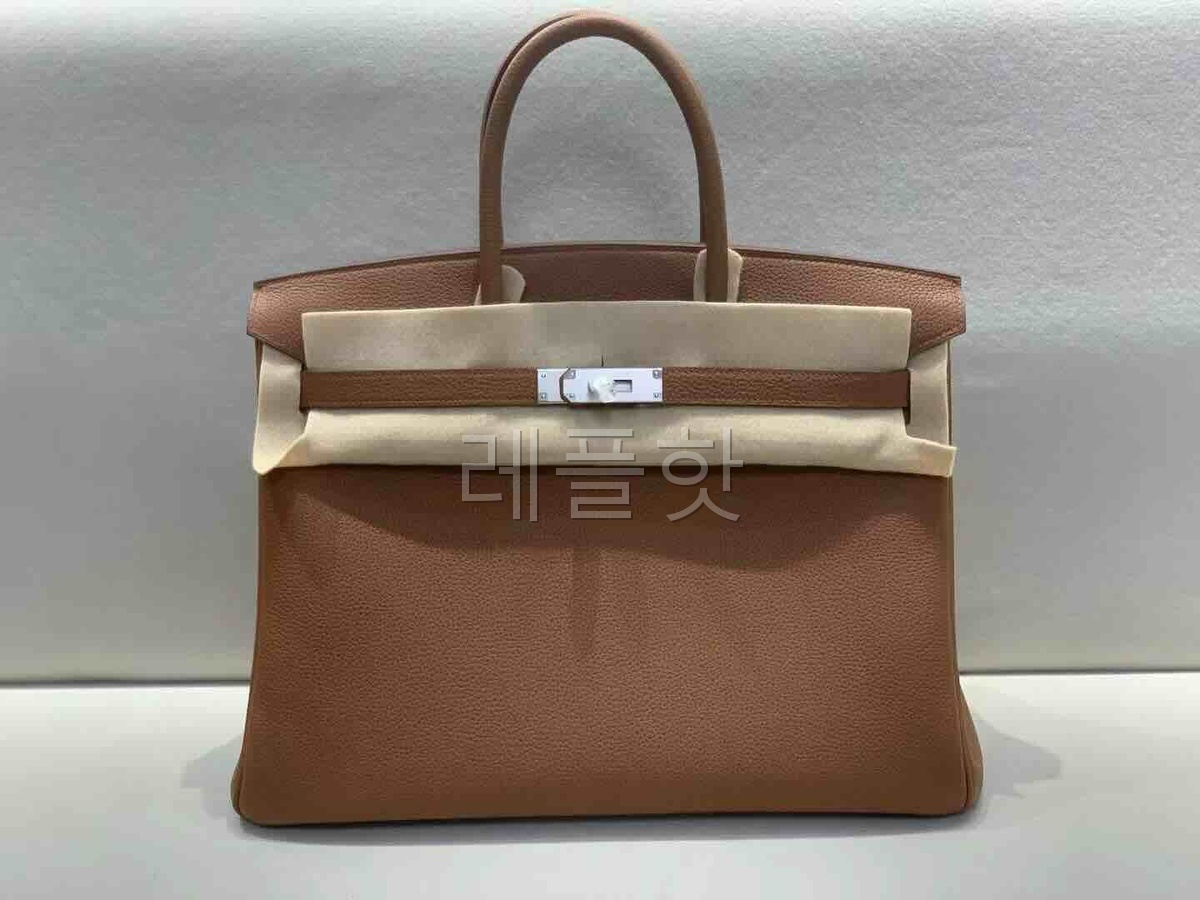 Hermès Birkin 35 Togo Gold (Natural Stitching) x Palladium Hardware