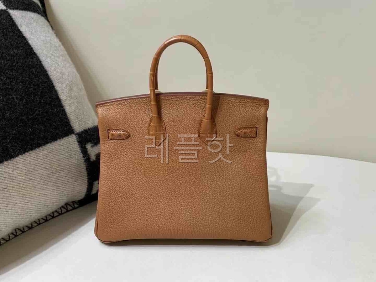 Hermès Birkin 25 Touch Gold Togo & Alligator x Gold Hardware