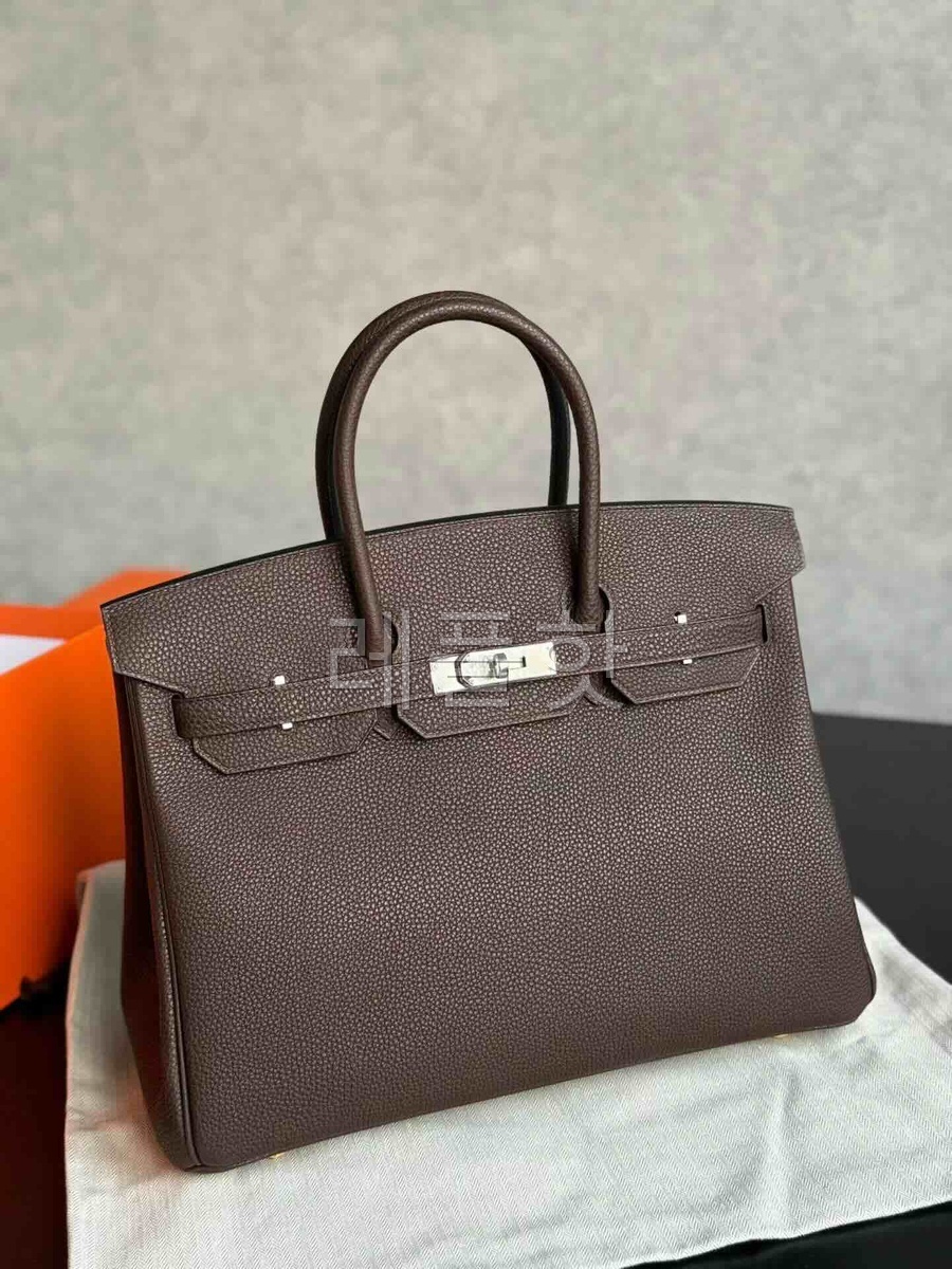 Hermès Birkin 35 Togo Chocolat x Palladium Hardware