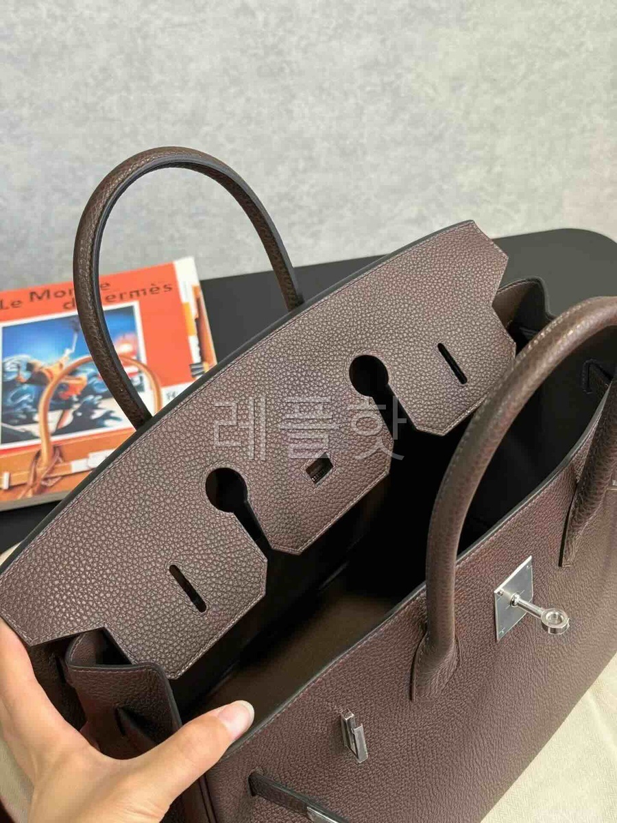 Hermès Birkin 35 Togo Chocolat x Palladium Hardware