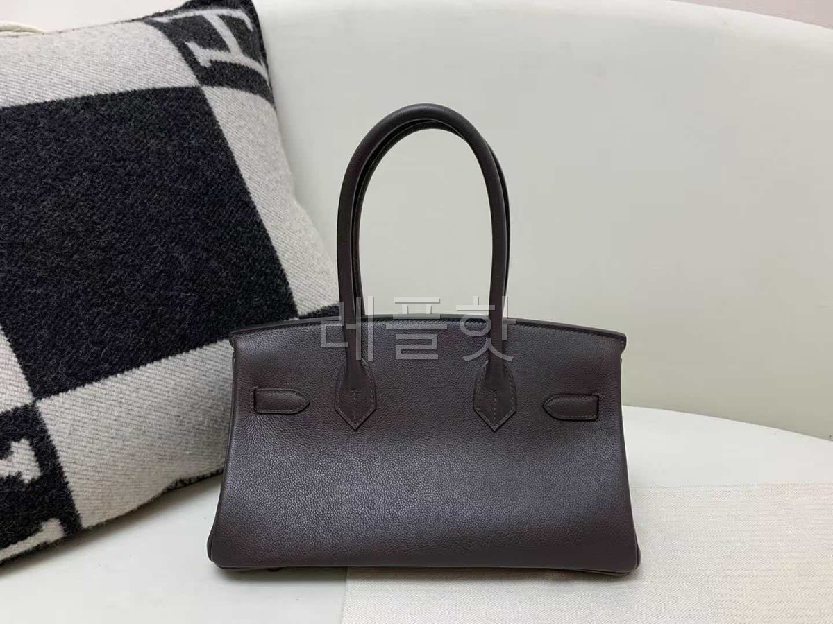 Hermès Shoulder Birkin 29 Evercolor Ebene x Palladium Hardware