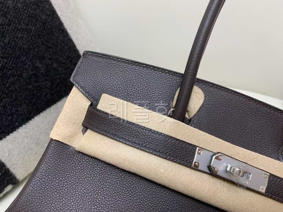 Hermès Shoulder Birkin 29 Evercolor Ebene x Palladium Hardware