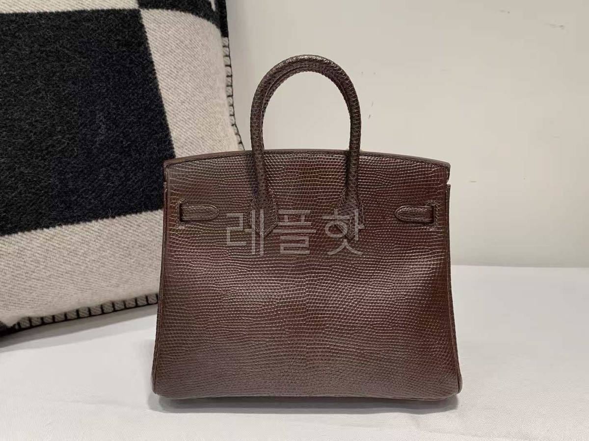Hermès Birkin 25 Lizard Chocolate x Palladium Hardware