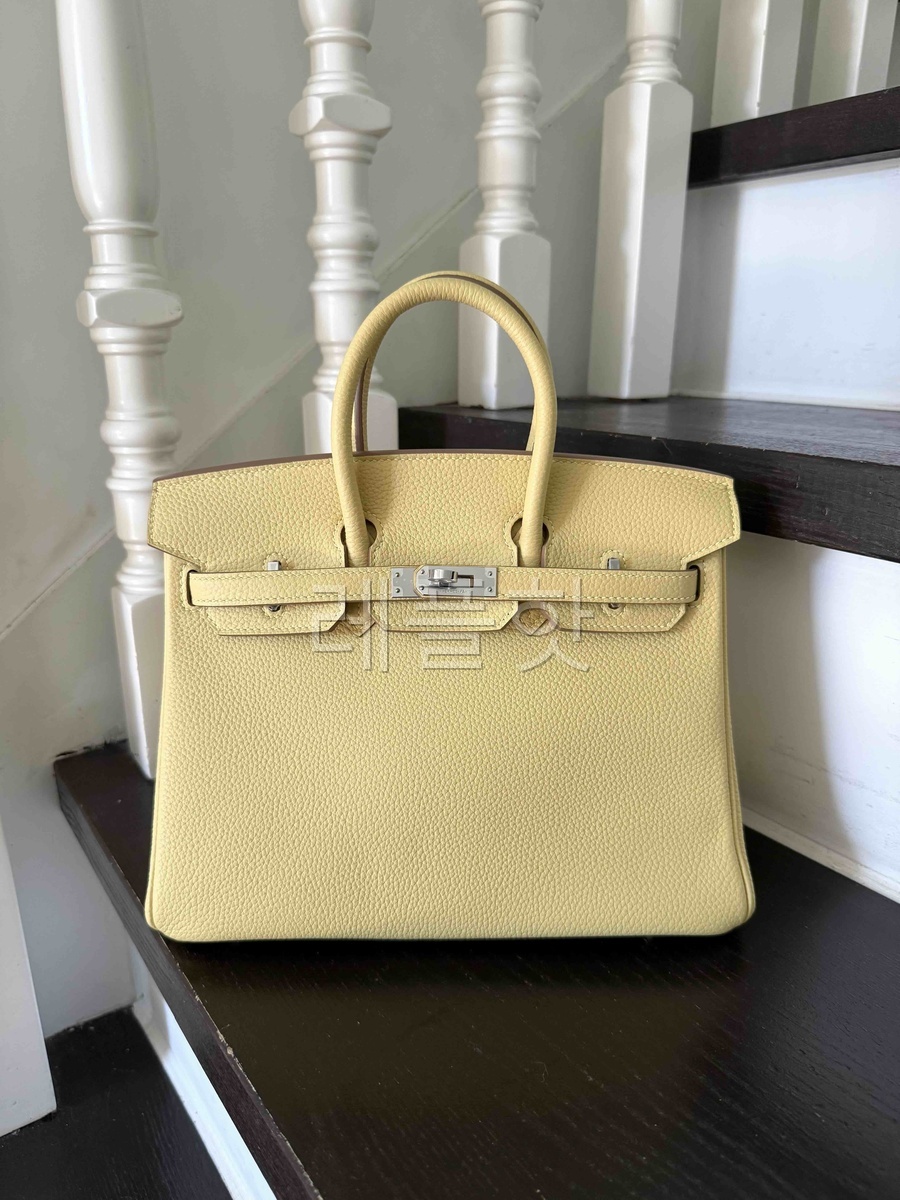 Hermès Birkin25 Togo Jaune Poussin x Palladium Hardware