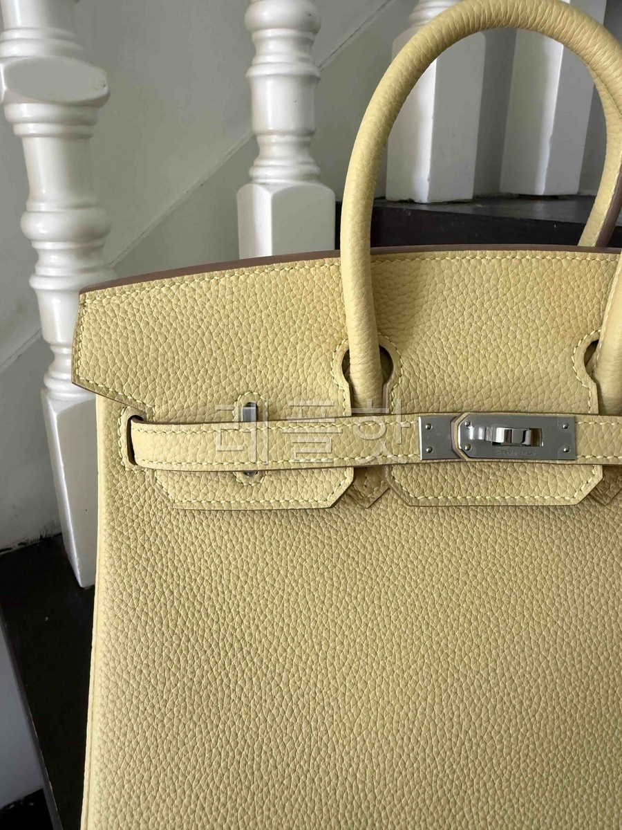 Hermès Birkin25 Togo Jaune Poussin x Palladium Hardware