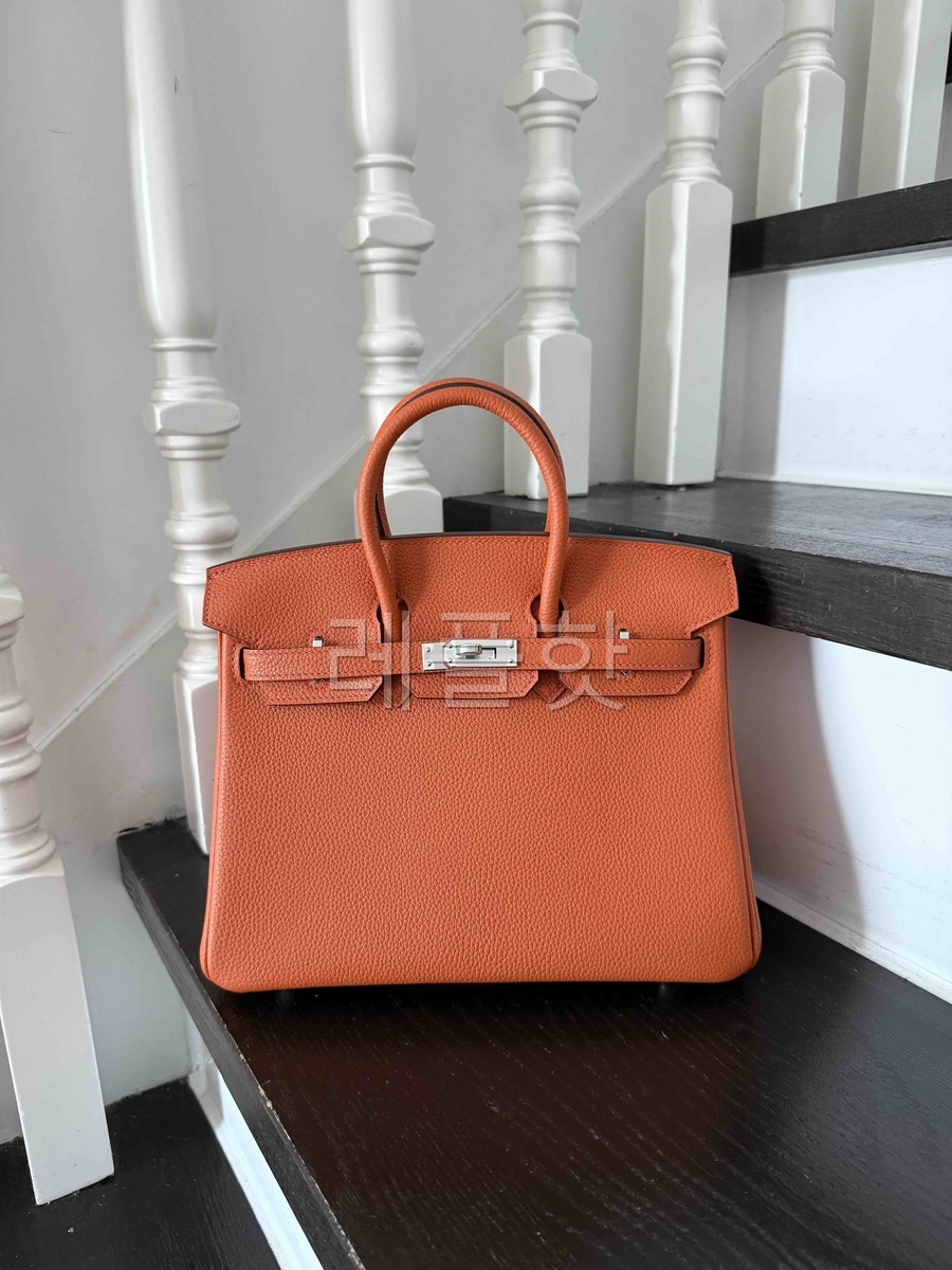 Hermès Birkin25 Togo Orange H x Palladium Hardware