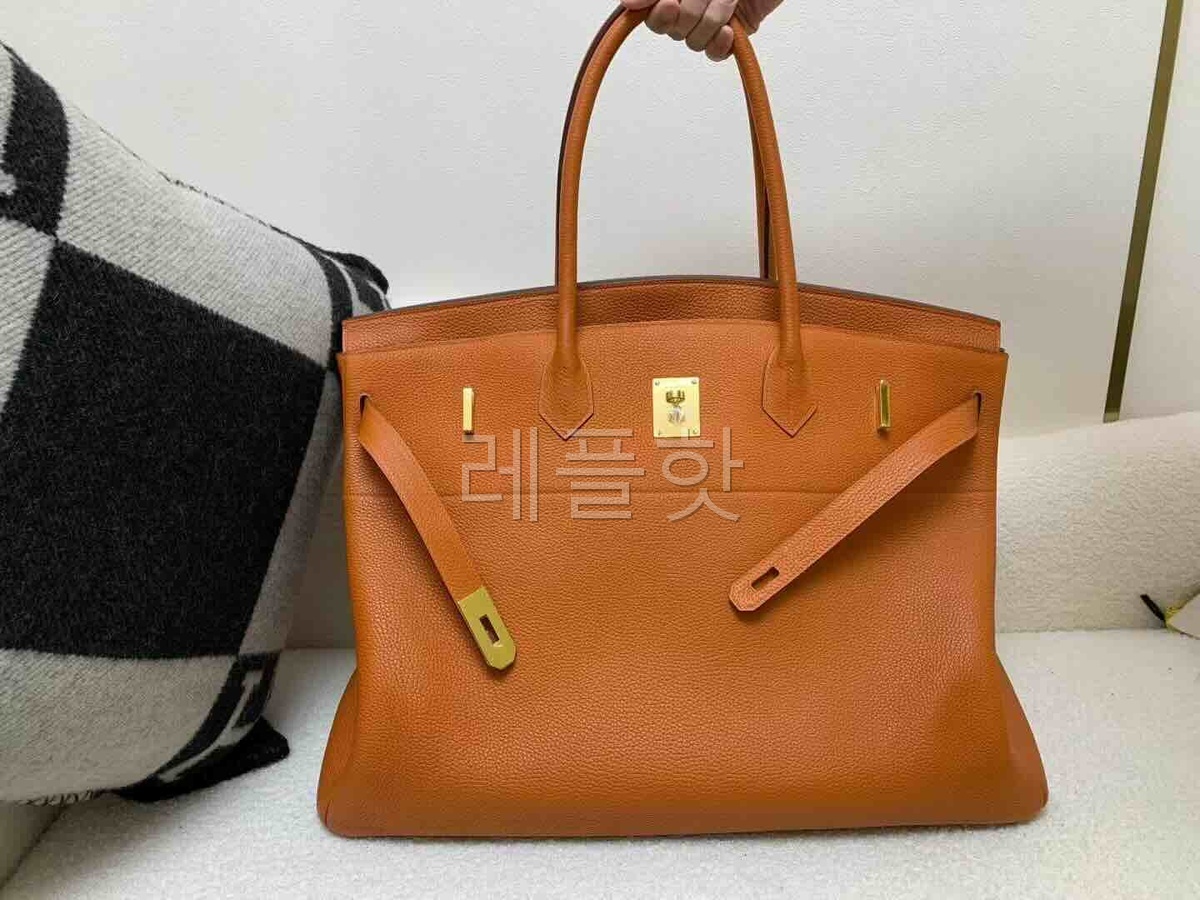 Hermès Birkin 50 Togo Orange x Gold Hardware