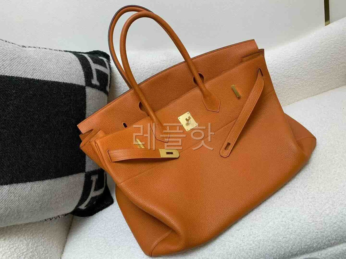 Hermès Birkin 50 Togo Orange x Gold Hardware