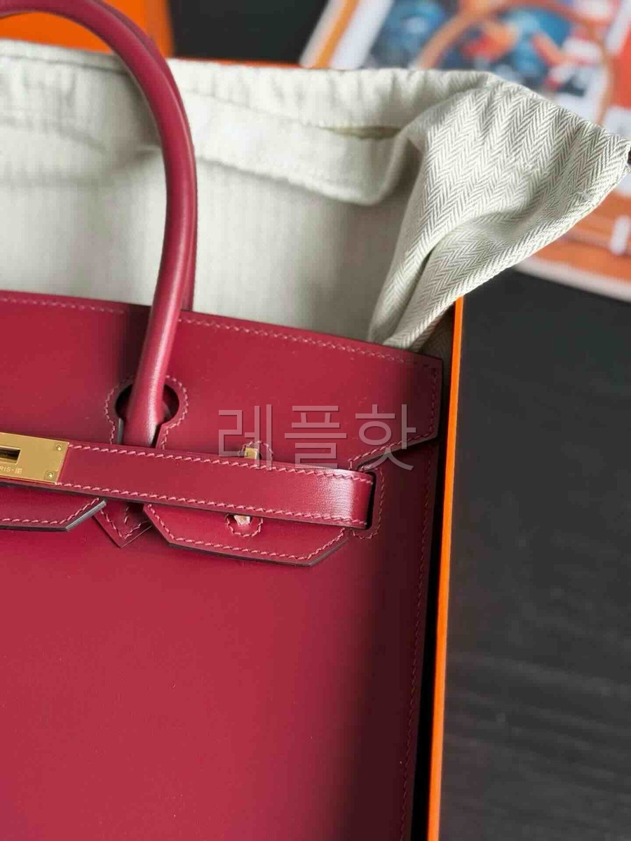 Hermès Birkin 30 Box Rouge H x Gold Hardware