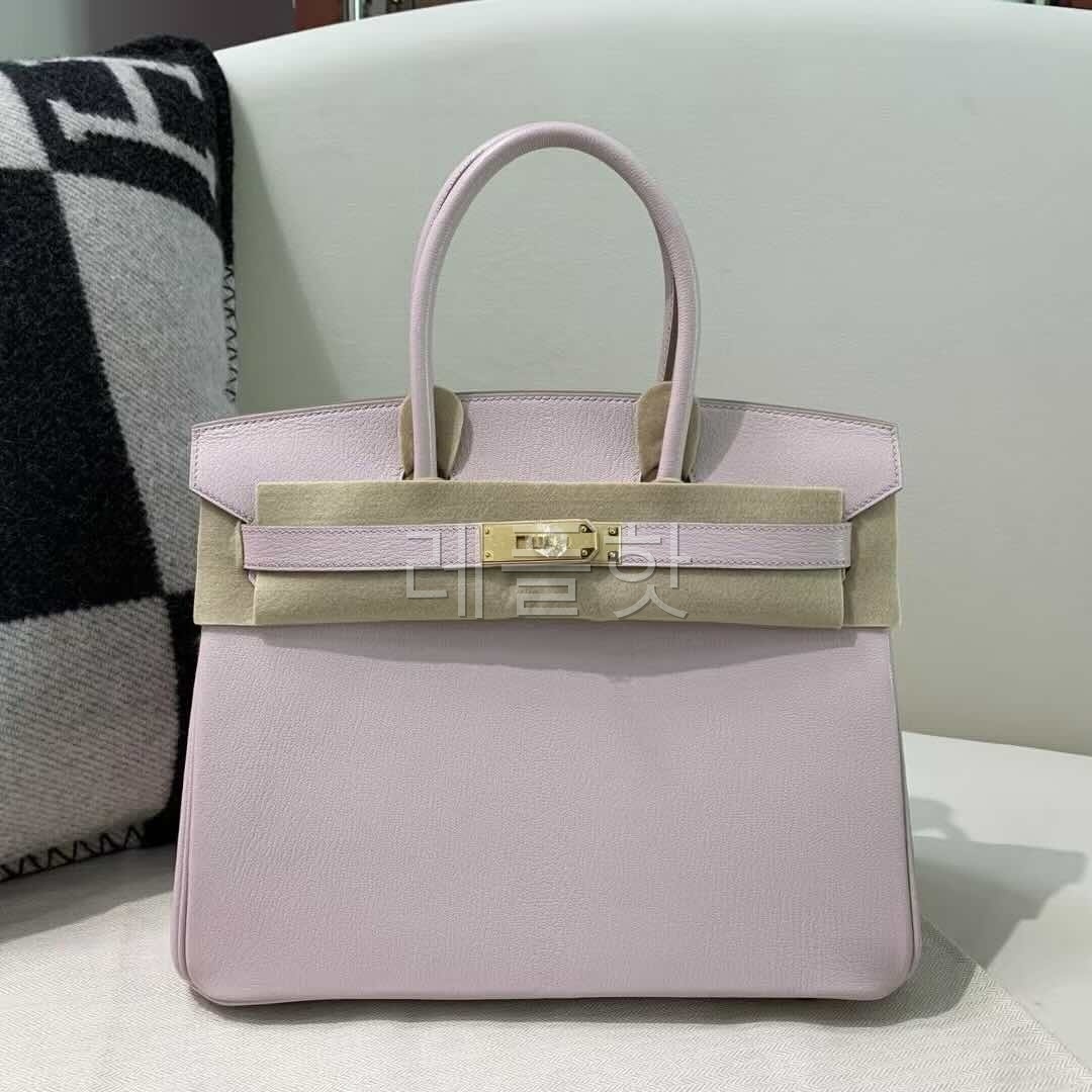 Hermès Birkin 25 Evercolor Mauve Pale x Gold Hardware(HCP)