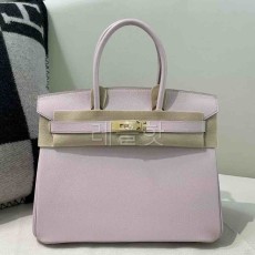 ermès Birkin 30cm Chèvre Mauve Pale x Gold Hardware