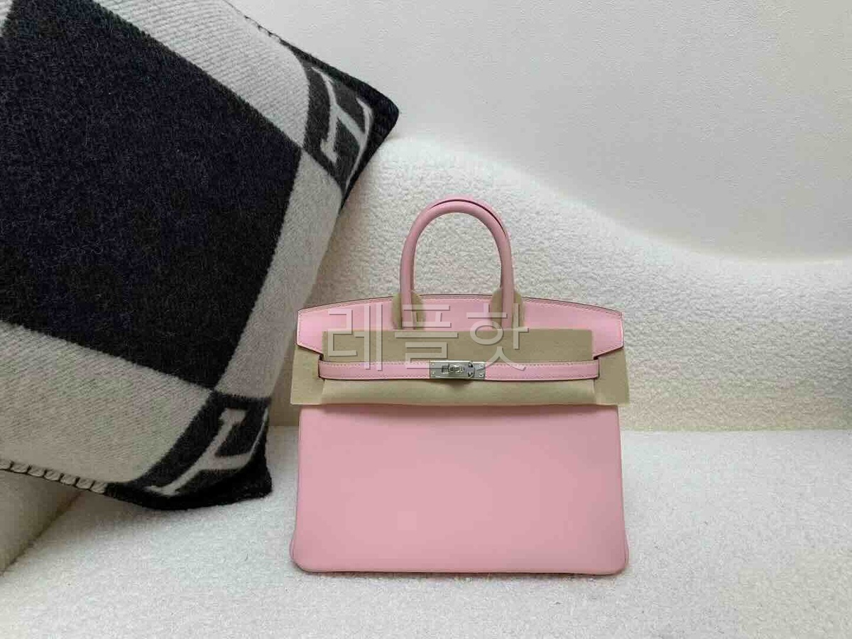 Hermès Birkin 25 Swift Rose Sakura x Palladium Hardware