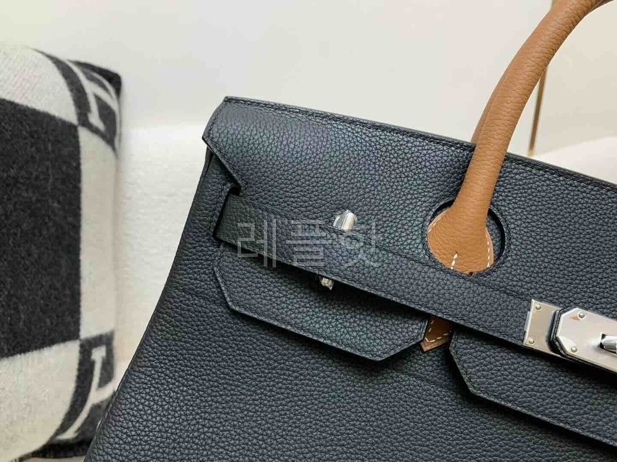 Hermès Birkin 40 HAC Togo Noir & Gold & Royal Blue x Palladium Hardware