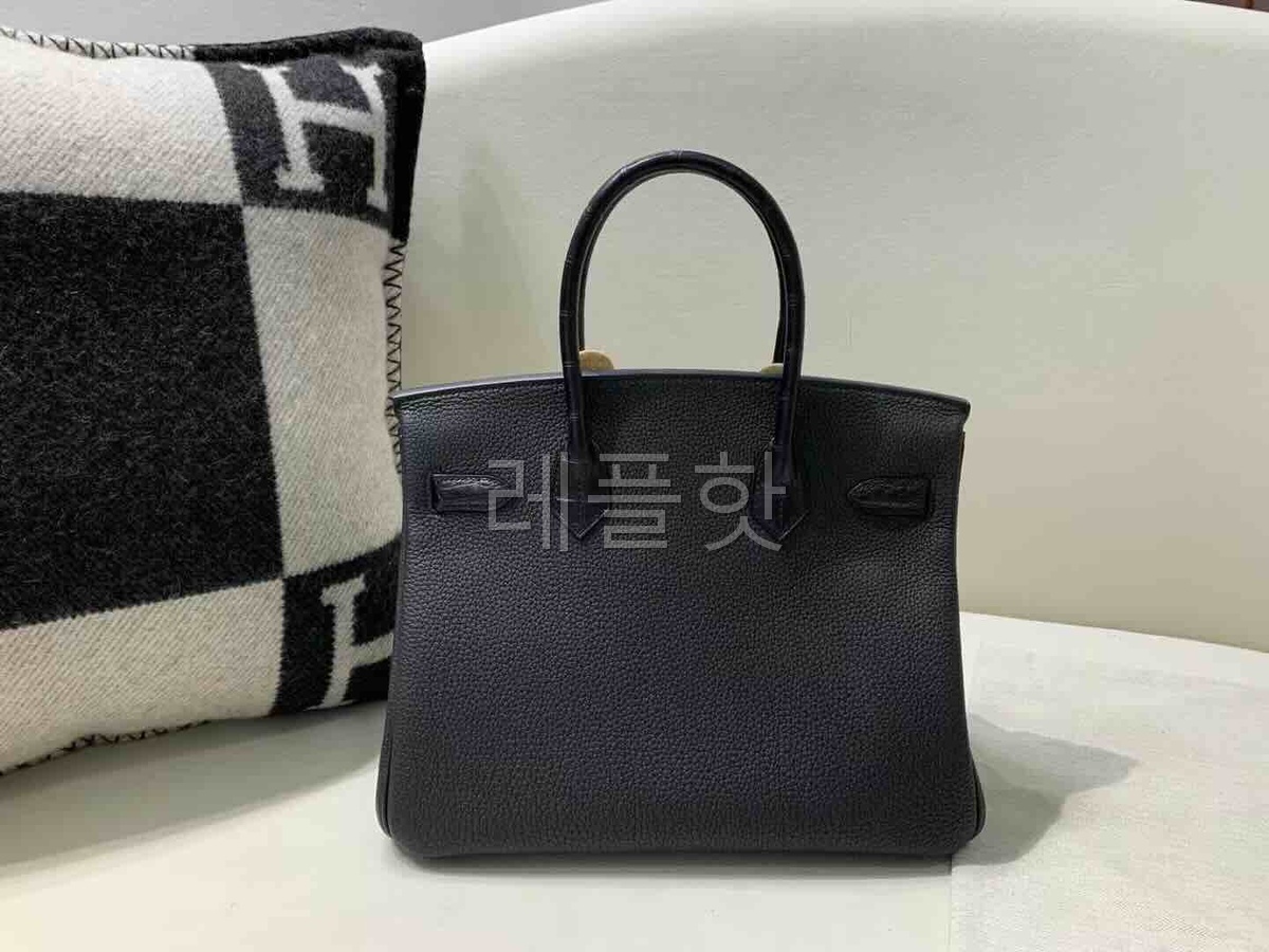 Hermès Birkin 30 Touch Noir Togo & Alligator x Gold Hardware