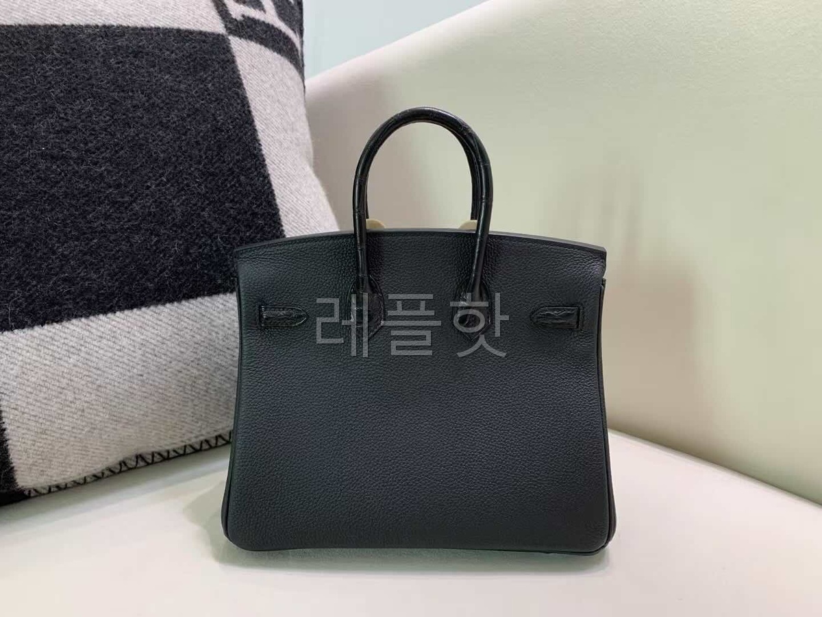 Hermès Birkin 25 Touch Noir Togo and Matte Alligator x  Palladium Hardware