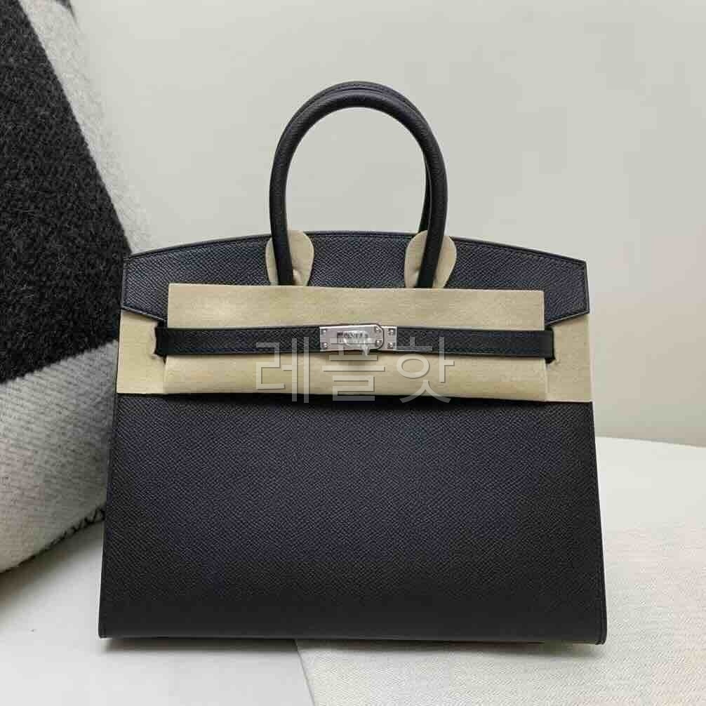 Hermès Birkin 25 Sellier Epsom Noir x Palladium Hardware
