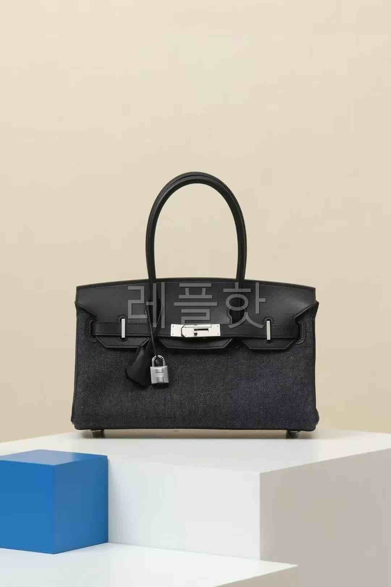 Hermès Birkin Denim Black Toile / Black Swift x Palladium Hardware