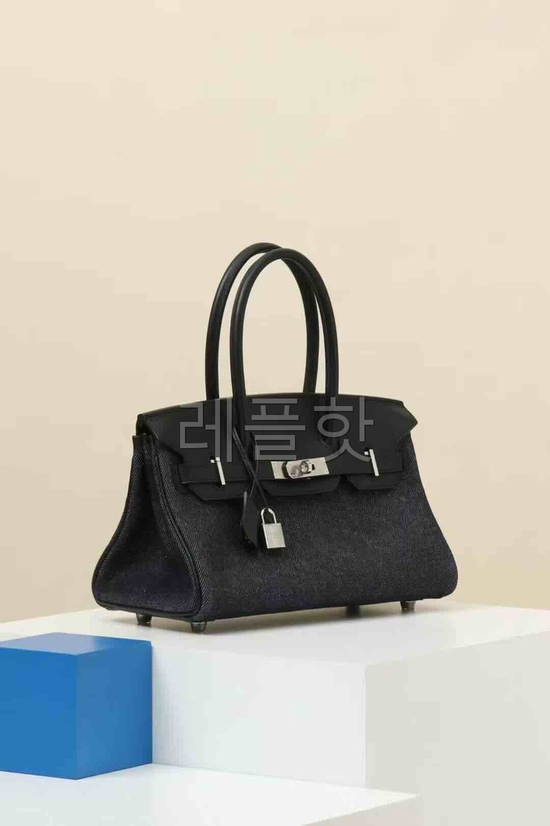 Hermès Birkin Denim Black Toile / Black Swift x Palladium Hardware