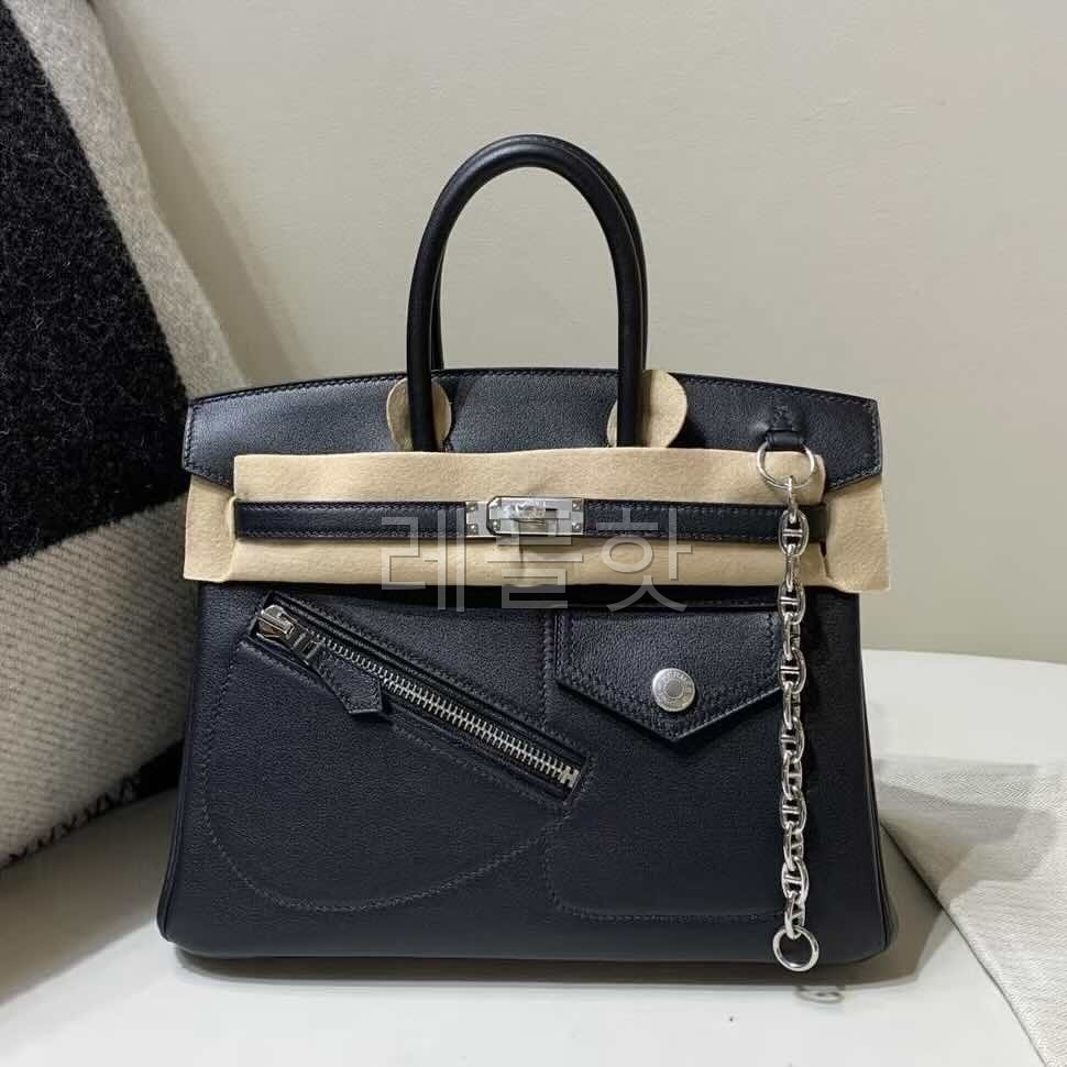 Hermès Birkin 25 Cargo Rock in Noir Swift x Palladium Hardware