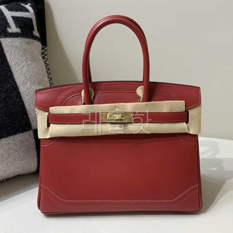 Hermès Birkin 30 GHILLIESE Rouge Casaque x GHW SWIFT
