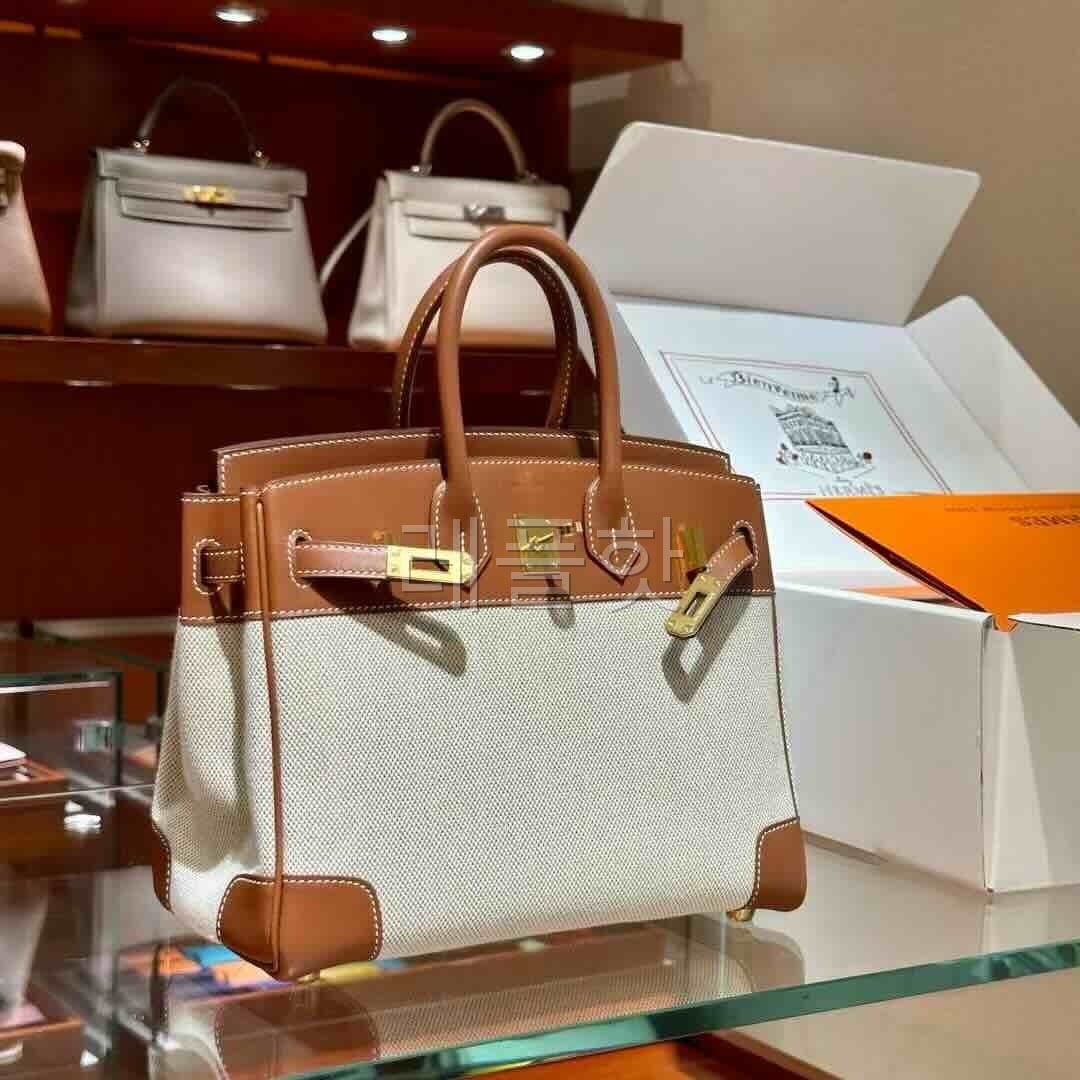 HERMÈS Birkin 30 Toile H canvas Swift Palladium hardware