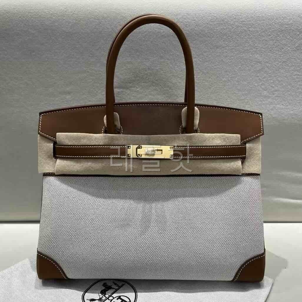 HERMÈS Birkin 30 Toile H canvas Swift Palladium hardware