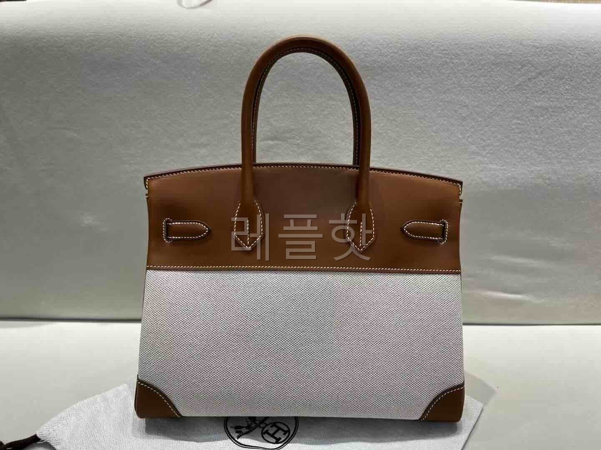HERMÈS Birkin 30 Toile H canvas Swift Palladium hardware