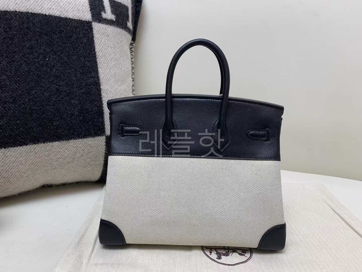 HERMÈS Birkin 30 Toile H canvas Swift Palladium hardware