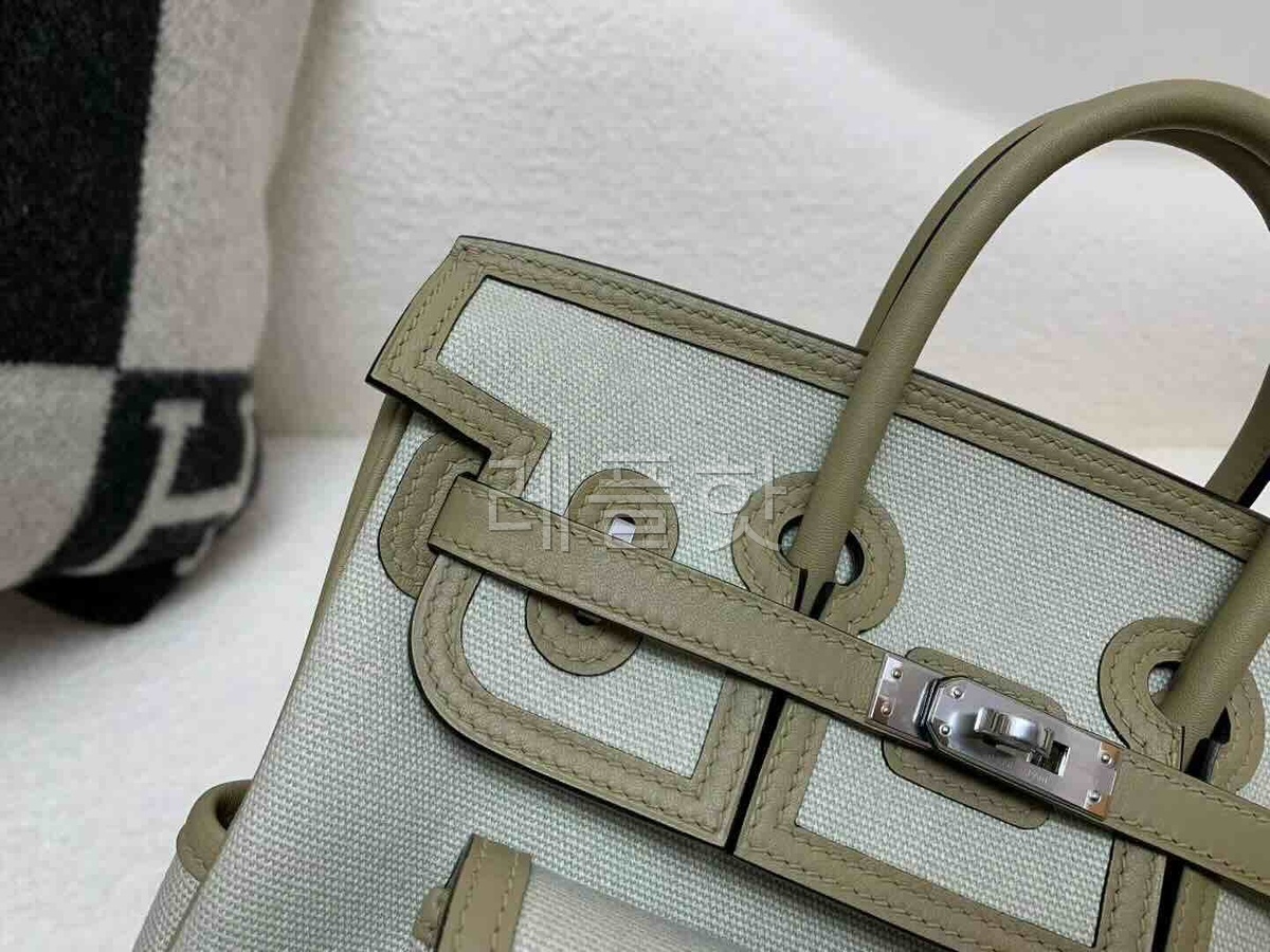 Hermès Birkin 25 Cargo Swift & Canvas Malfa Beige x Palladium Hardware