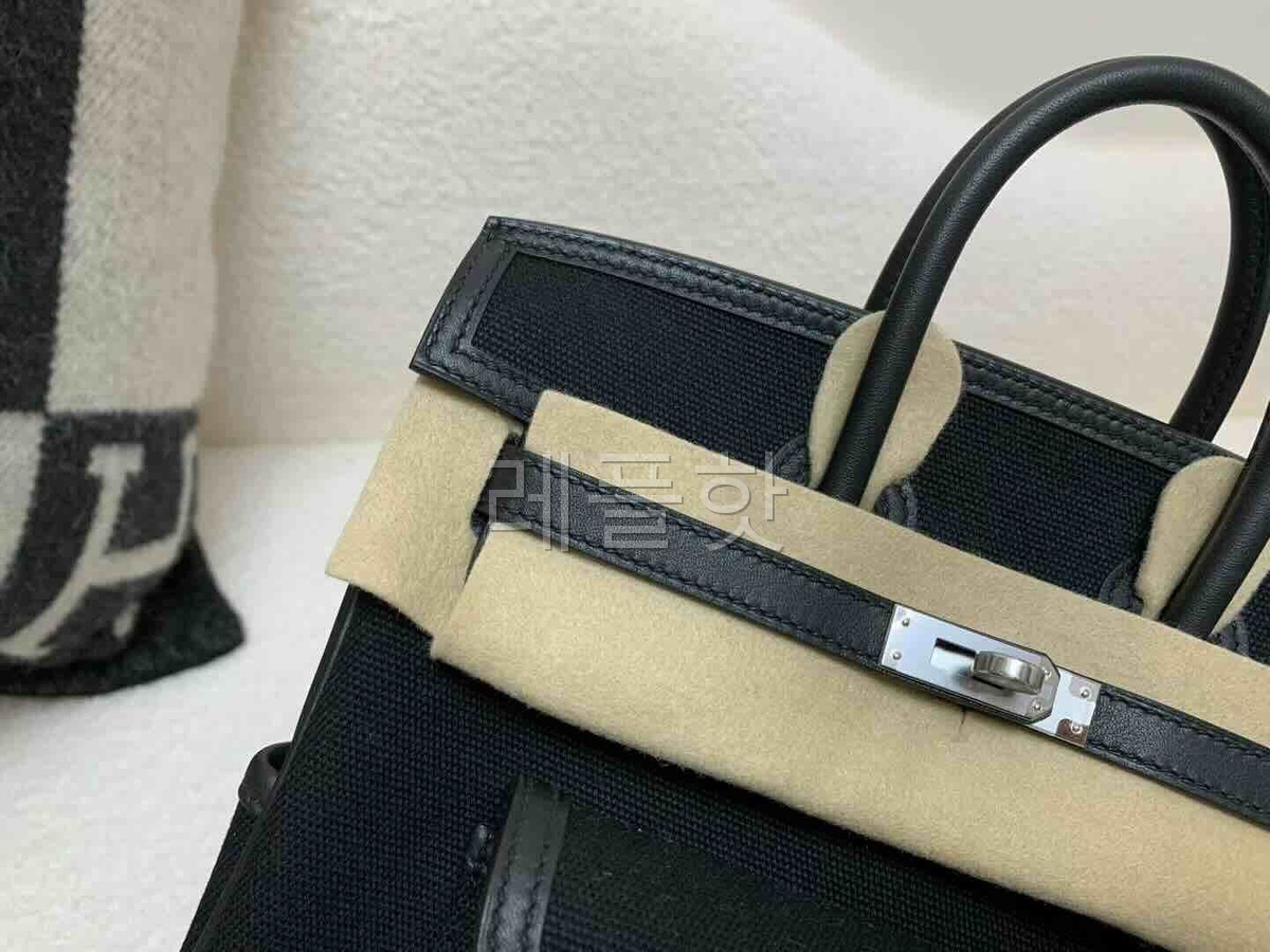 Hermès Birkin 25 Cargo Noir Toile x Swift x Palladium Hardware