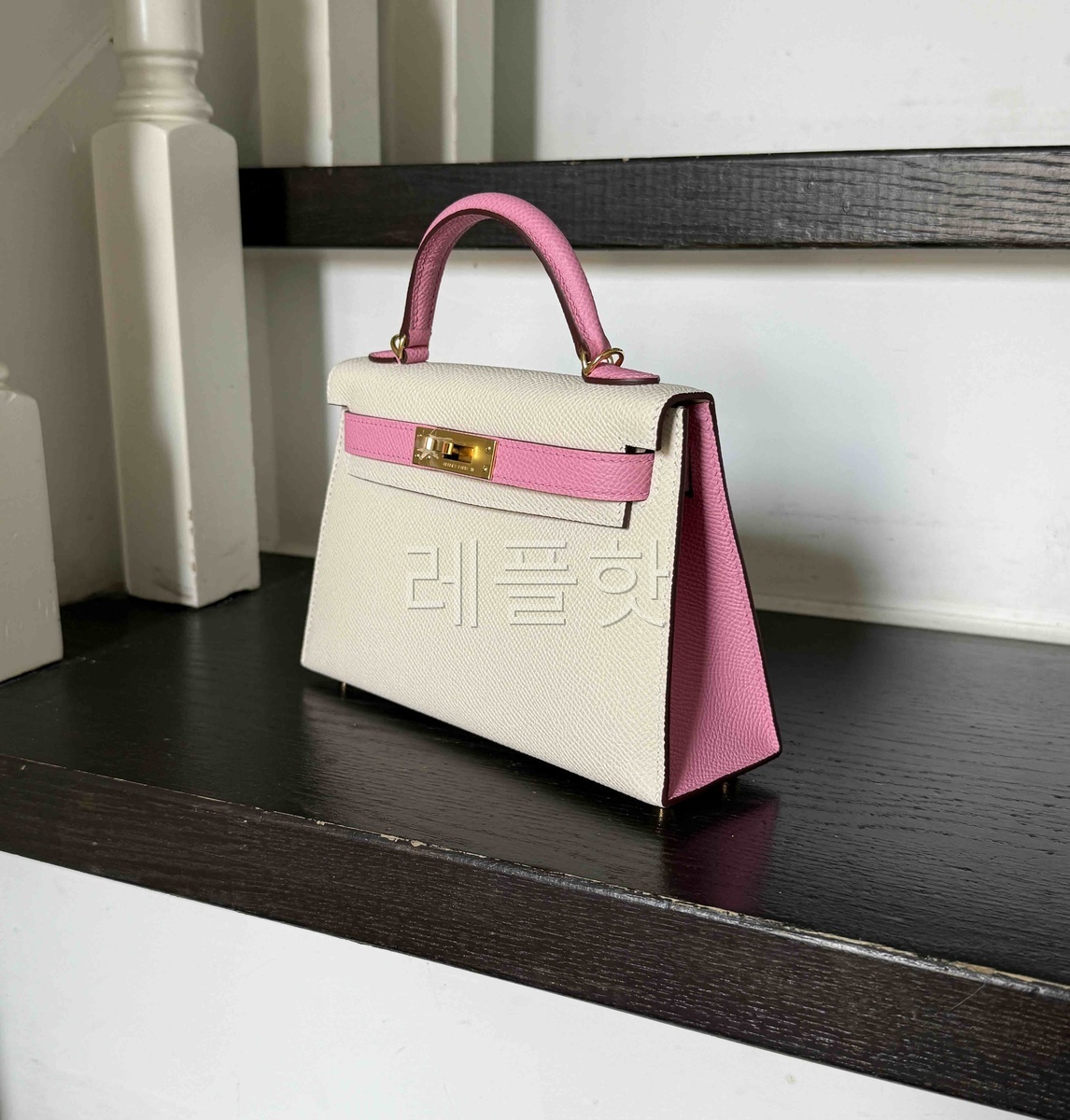 Hermès Mini Kelly II Epsom Craie x Rose Confetti x Palladium Hardware