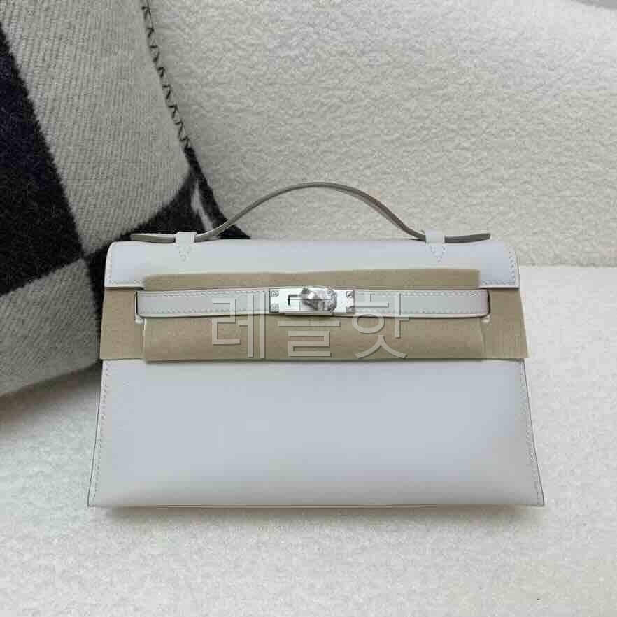 Hermès Mini Kelly I Swift Gris Lait x Palladium Hardware