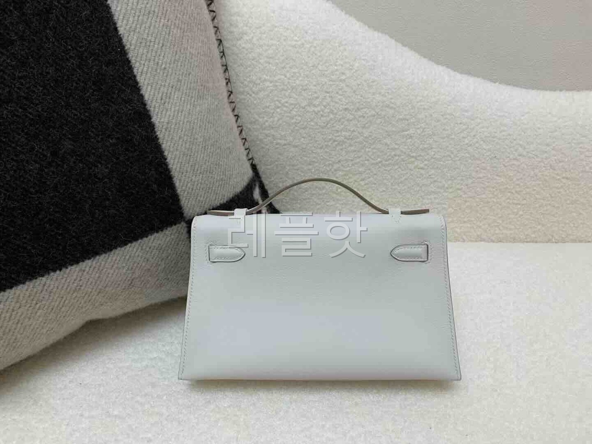 Hermès Mini Kelly I Swift Gris Lait x Palladium Hardware