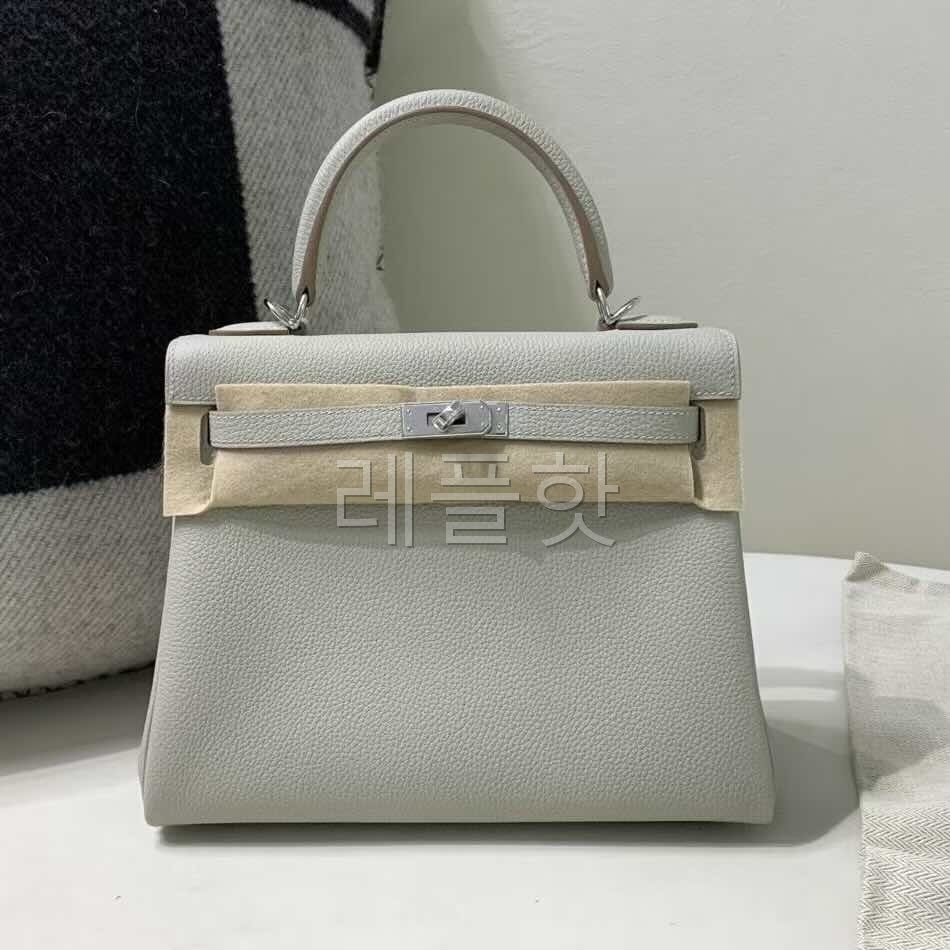 Hermès Kelly 25 Togo Gris Perle x Palladium Hardware