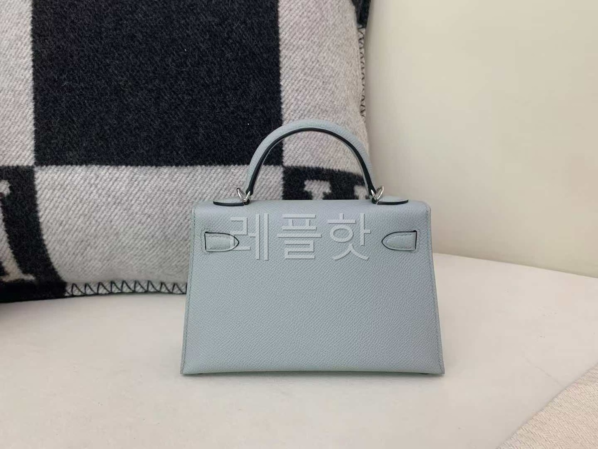 Hermès Mini Kelly II  Epsom Gris Perle - Palladium Hardware