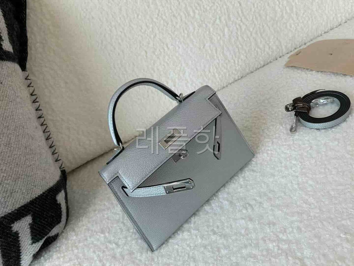 Hermès Mini Kelly II Chevre Olympic Silver x Palladium Hardware